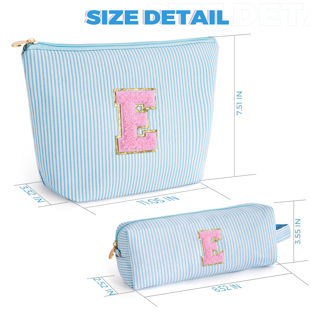 Btffitting makeup bag set displayed with beauty products