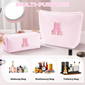 Btffitting makeup bag set displayed with beauty products