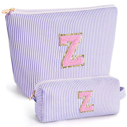 Btffitting Makeup Bag Set in lavender with personalized initials