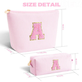 Btffitting makeup bag set on a vanity