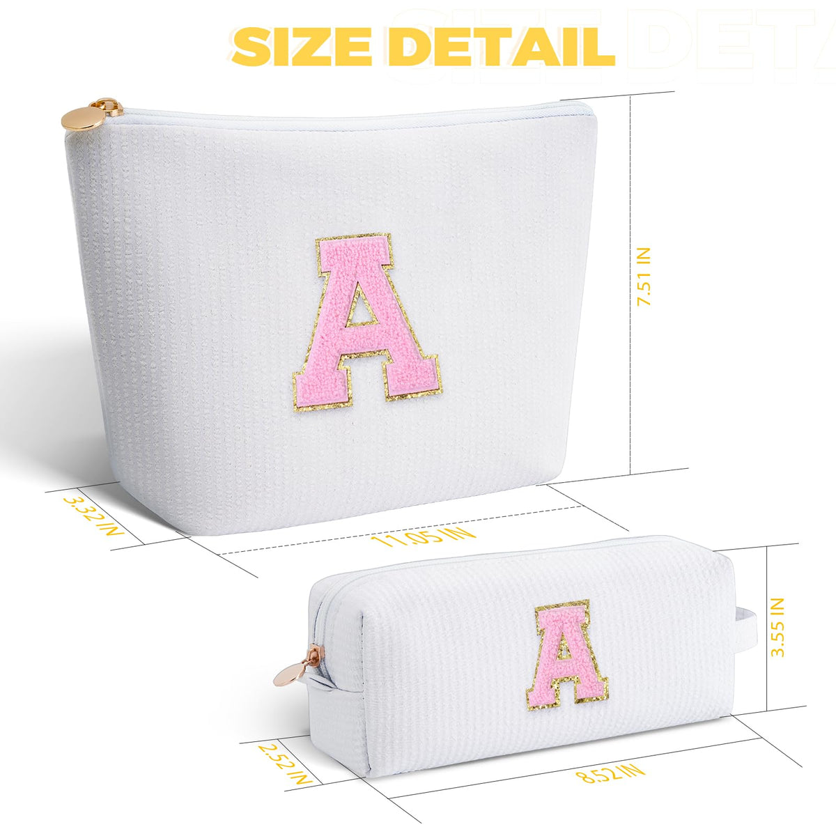 Btffitting Makeup Bag Set open with smooth-gliding zipper