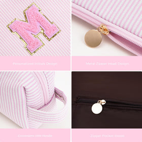 Btffitting Makeup Bag Set side view highlighting quality canvas material