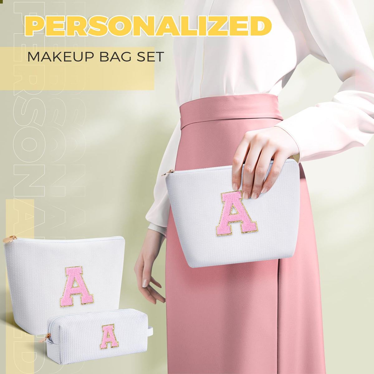 Btffitting Makeup Bag Set smaller bag with handle