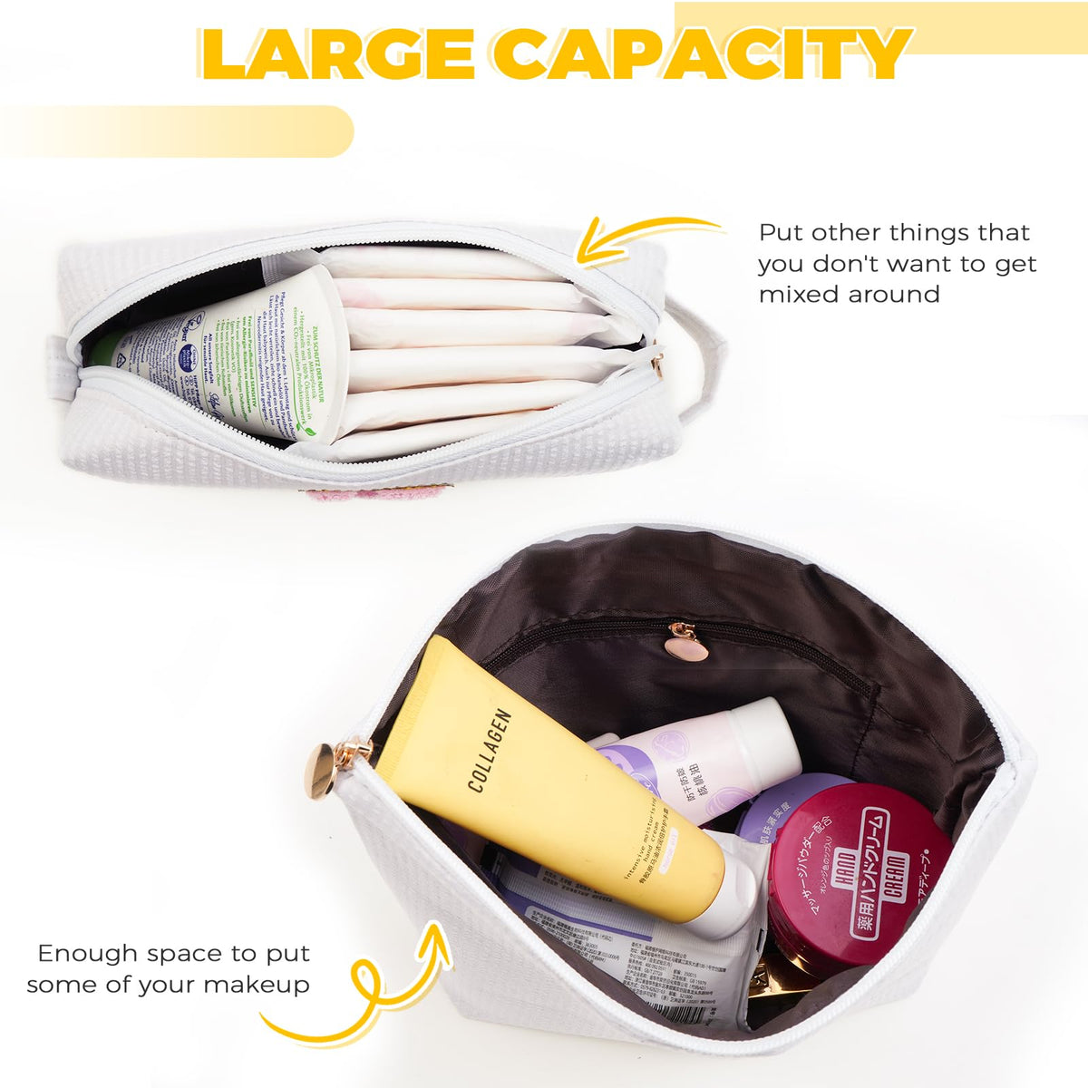Btffitting makeup bag set with initials design