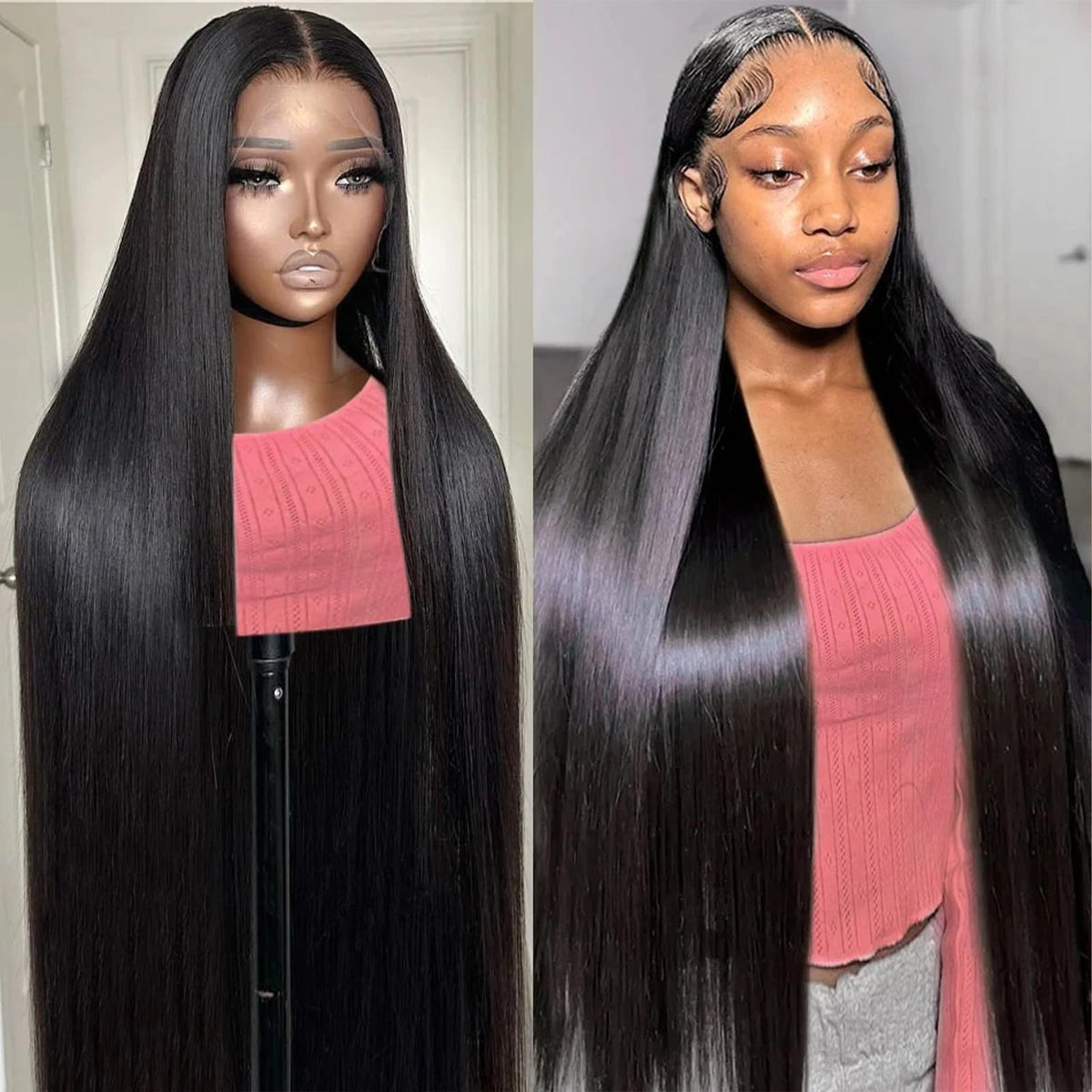 Btomar 13x6 Lace Front Wig human hair front view