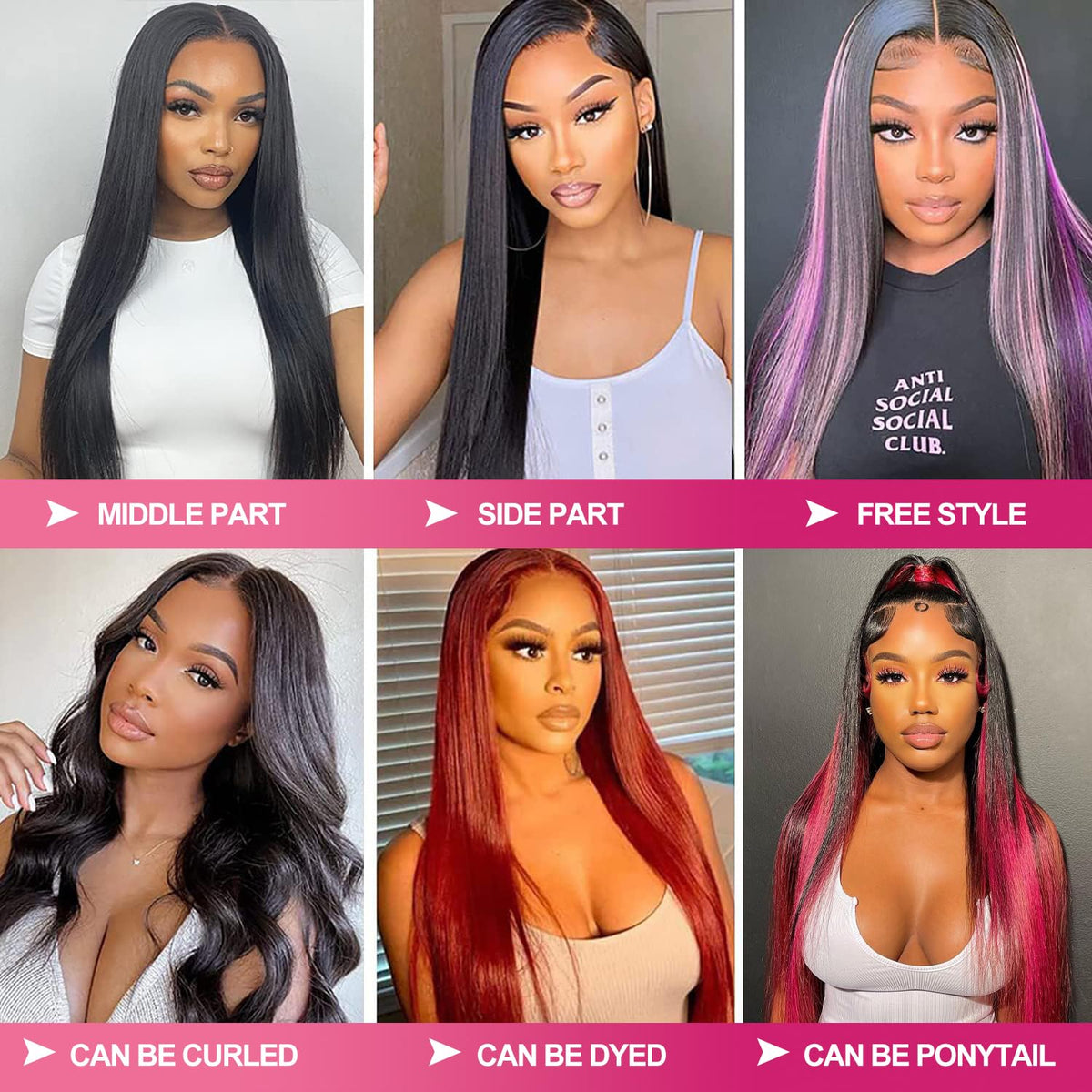 Btomar 13x6 Lace Front Wig human hair packaging