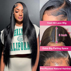 Btomar 13x6 Lace Front Wig human hair side view