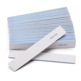 BTYMS 25-piece rectangle nail files 100/100 grit front view