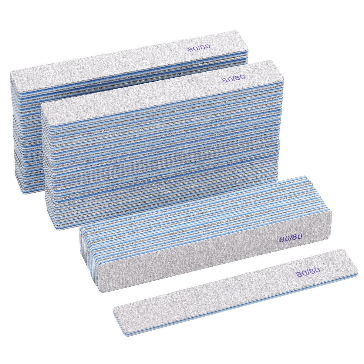 BTYMS 50 Count Rectangle Nail Files front view