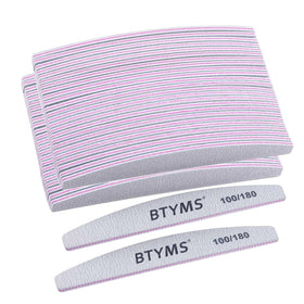 BTYMS 50 Pcs double-sided nail files package front view
