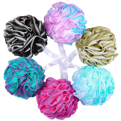 BTYMS large loofah sponge set of 6 in various colours