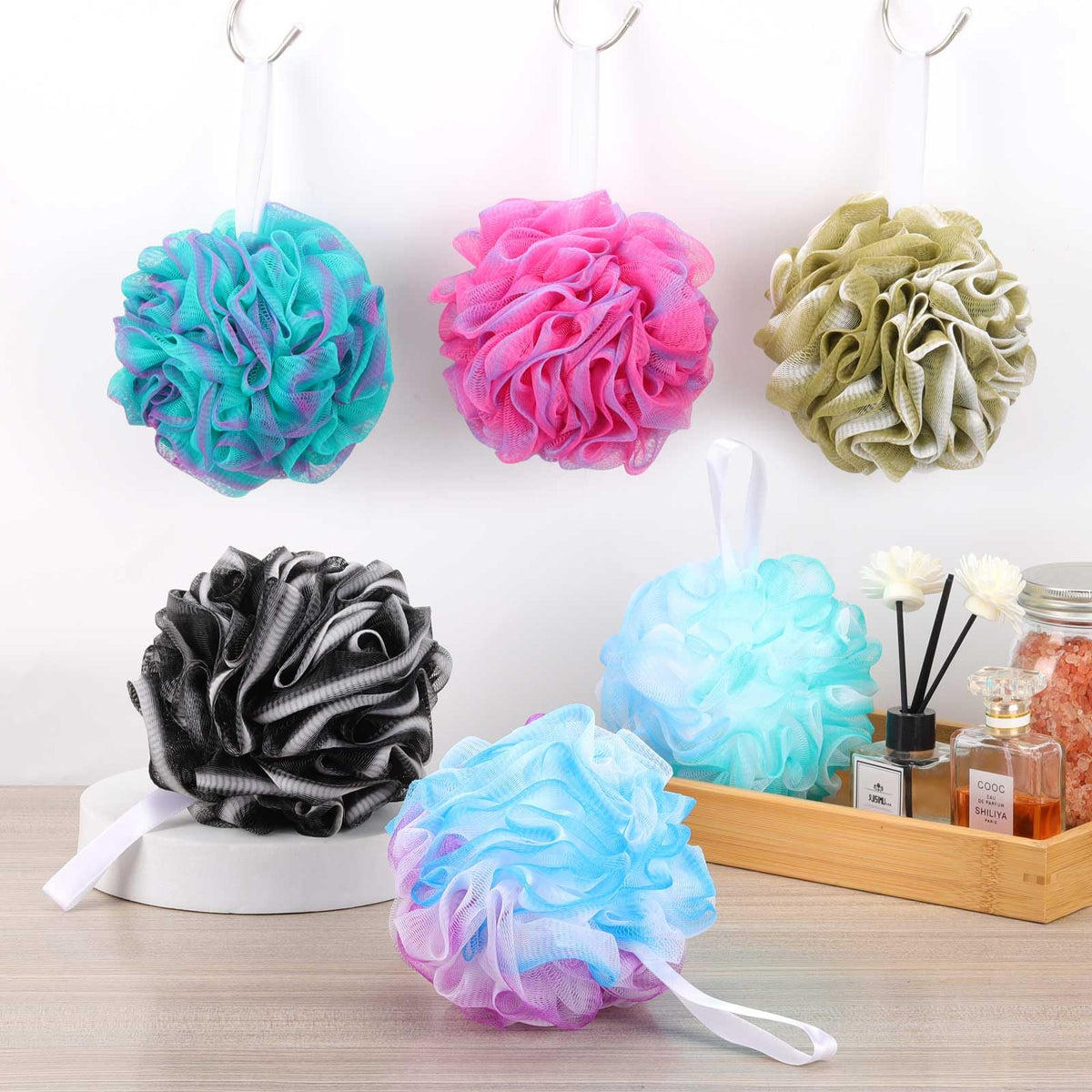 BTYMS loofah sponge showing its fluffy texture