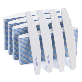 BTYMS Nail Files 100 pieces front view with dual grit