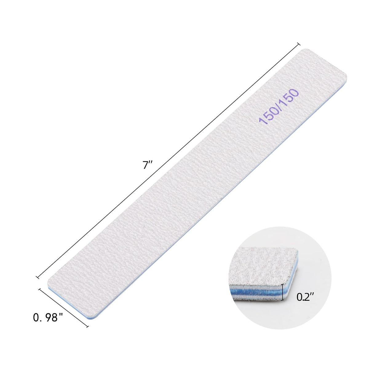 BTYMS Nail Files 150/150 grit side view