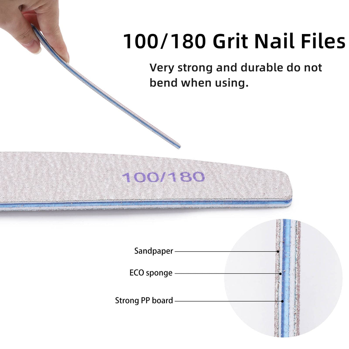 BTYMS nail files arranged in a set