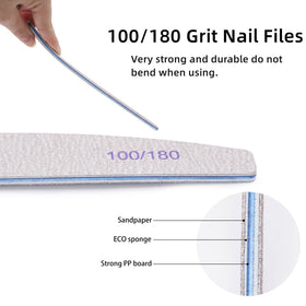BTYMS nail files arranged in a set