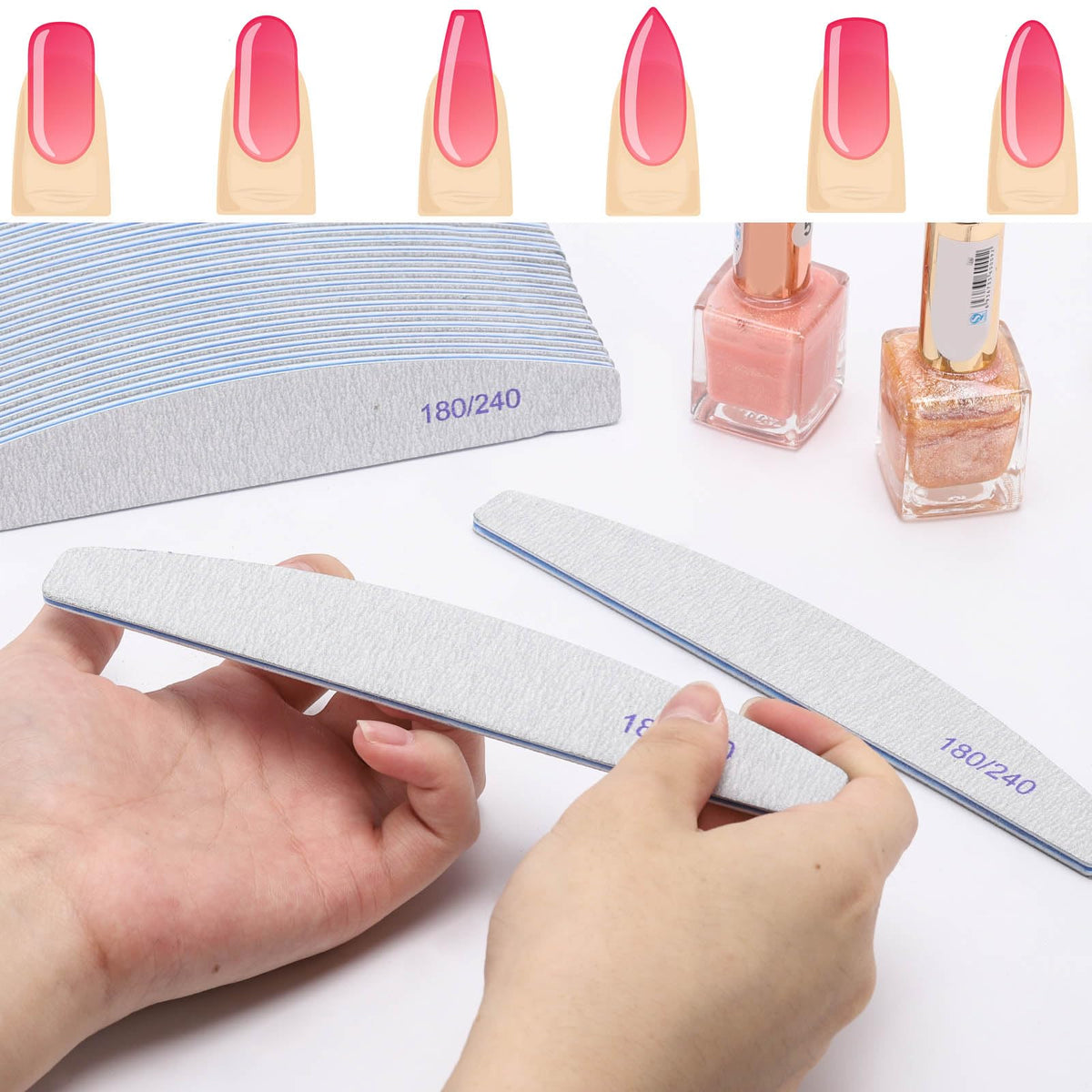 BTYMS nail files in use during manicure