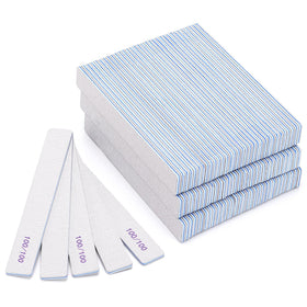 BTYMS Rectangle Nail Files 100/100 grit front view