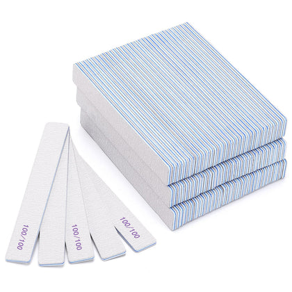 BTYMS Rectangle Nail Files 100/100 grit front view