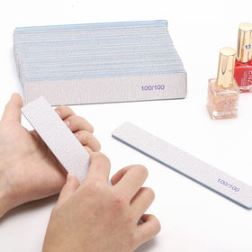 BTYMS Rectangle Nail Files 100/100 grit with manicure tools