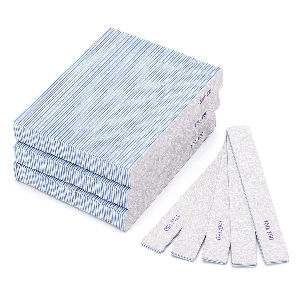 BTYMS Rectangle Nail Files 150/150 grit front view