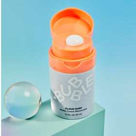 Bubble Skincare Cloud Surf Water Cream side view showing pump dispenser