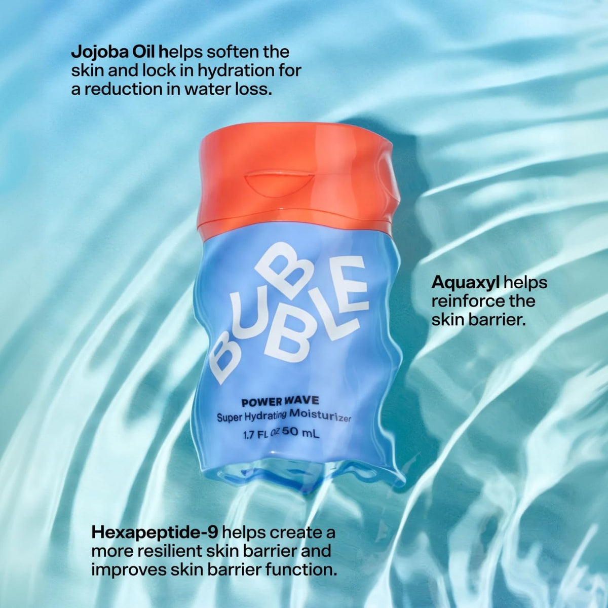 Bubble Skincare Power Wave Face Moisturizer with jojoba oil ingredients