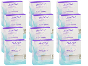 Buf-Puf Facial Sponge white model front view