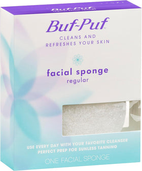 Buf-Puf Facial Sponge with facial moisturizer for skincare routine