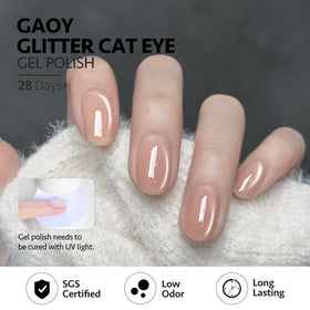 Buffing nails before applying GAOY Cat Eye Gel Nail Polish
