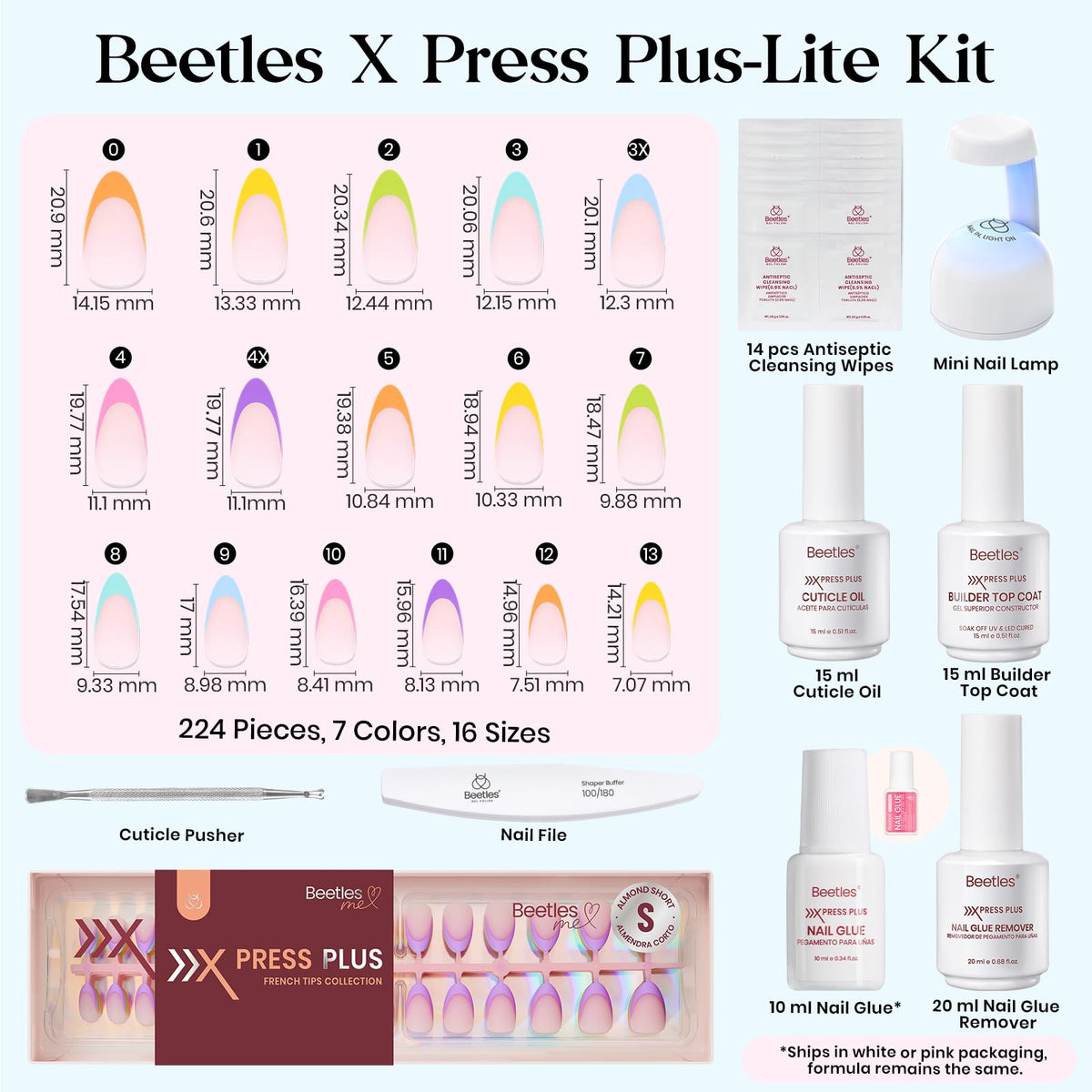 Builder Top Coat and Cuticle Oil included in the kit