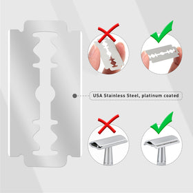 BULIMICA Matte Silver Safety Razor on bathroom counter