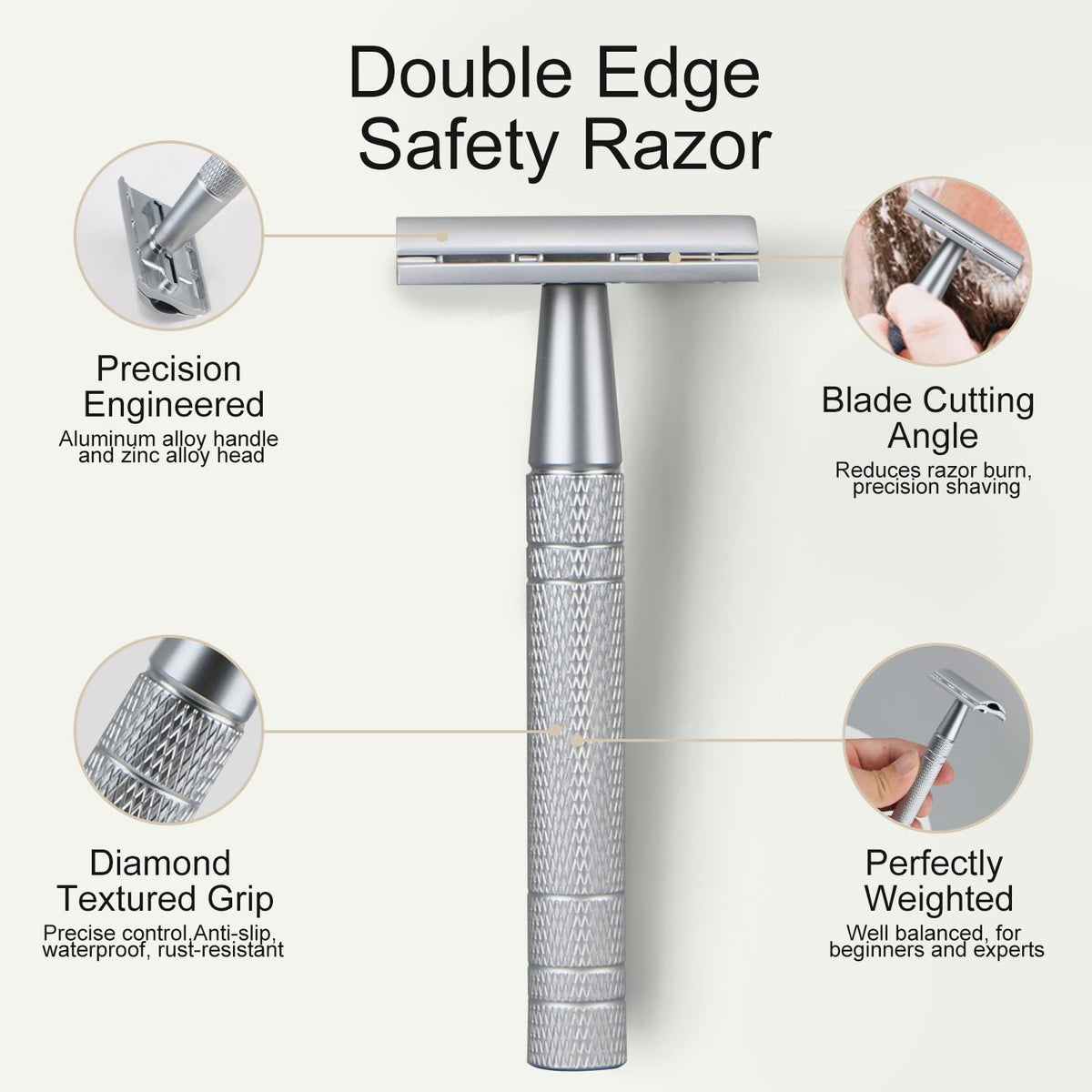BULIMICA Matte Silver Safety Razor packaging
