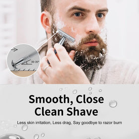BULIMICA Matte Silver Safety Razor side view