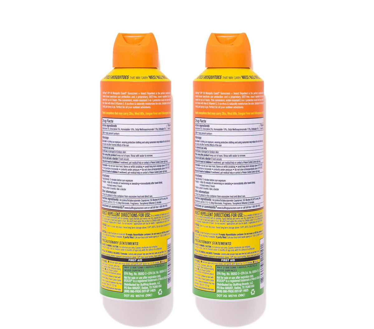 Bullfrog Mosquito Coast Sunscreen bottle side view