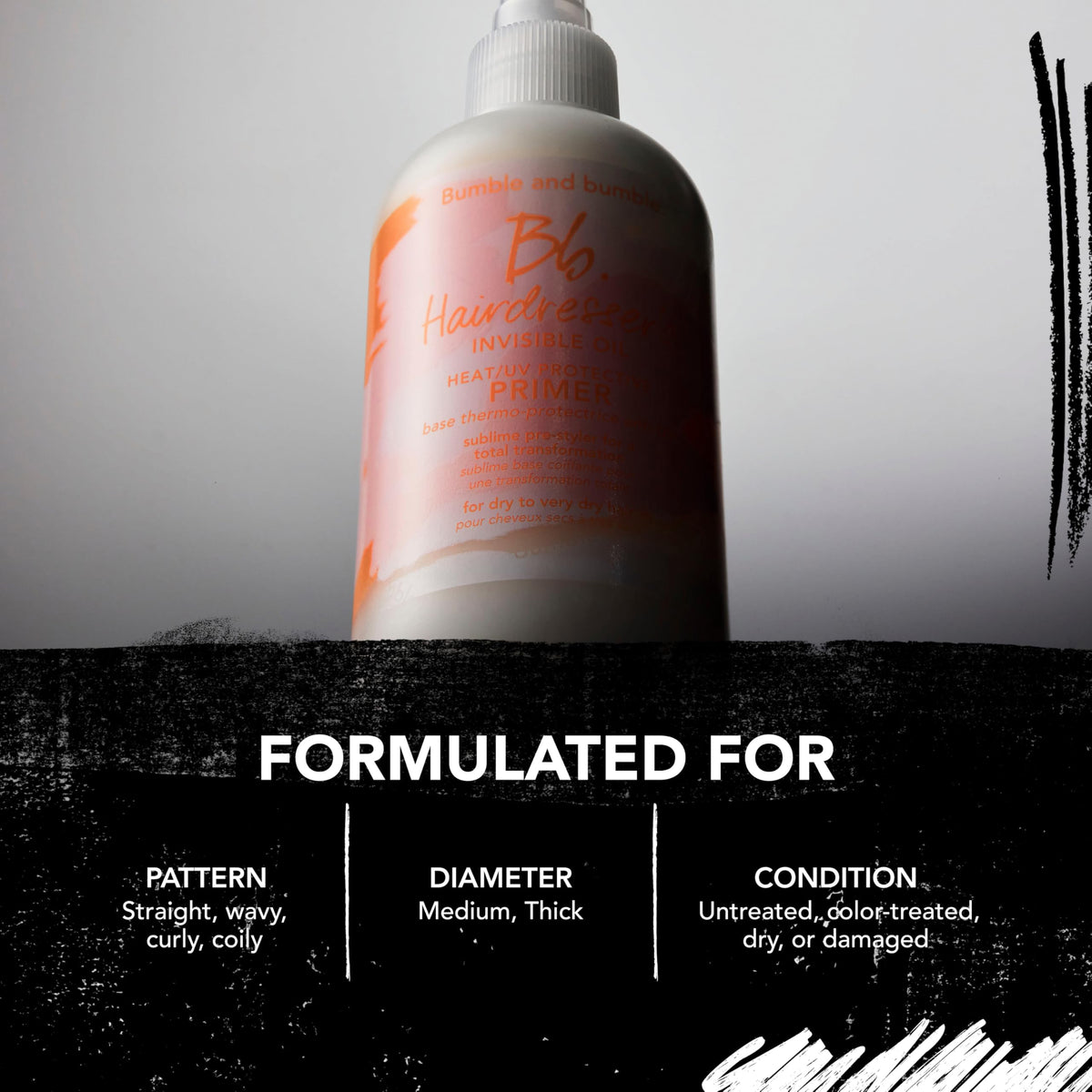 Bumble and bumble Hairdresser's Invisible Oil Leave-In Conditioner on a bathroom counter
