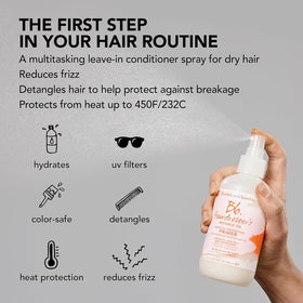 Bumble and bumble Hairdresser's Invisible Oil Leave-In Conditioner on a bathroom shelf