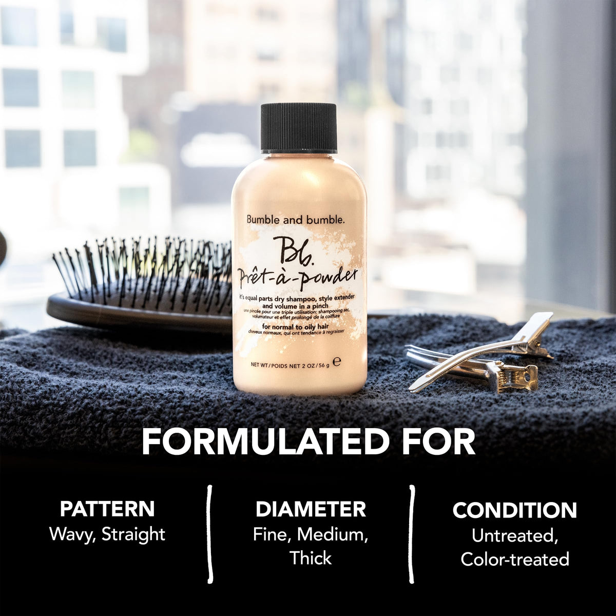Bumble and bumble. Prêt-à-powder Dry Shampoo Powder 70g packaging