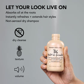 Bumble and bumble. Prêt-à-powder Dry Shampoo Powder texture close-up