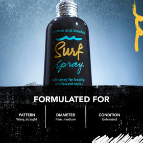 Bumble and bumble. Surf Sea Salt Spray with beach background