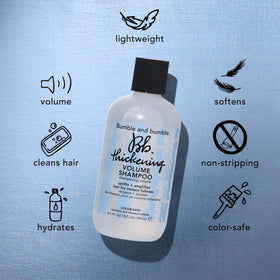 Bumble and bumble. Thickening Volumizing Shampoo 2 Fl Oz with lathering hands