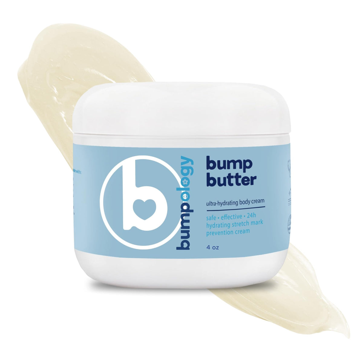 Bumpology Bump Butter 4 oz front view with packaging
