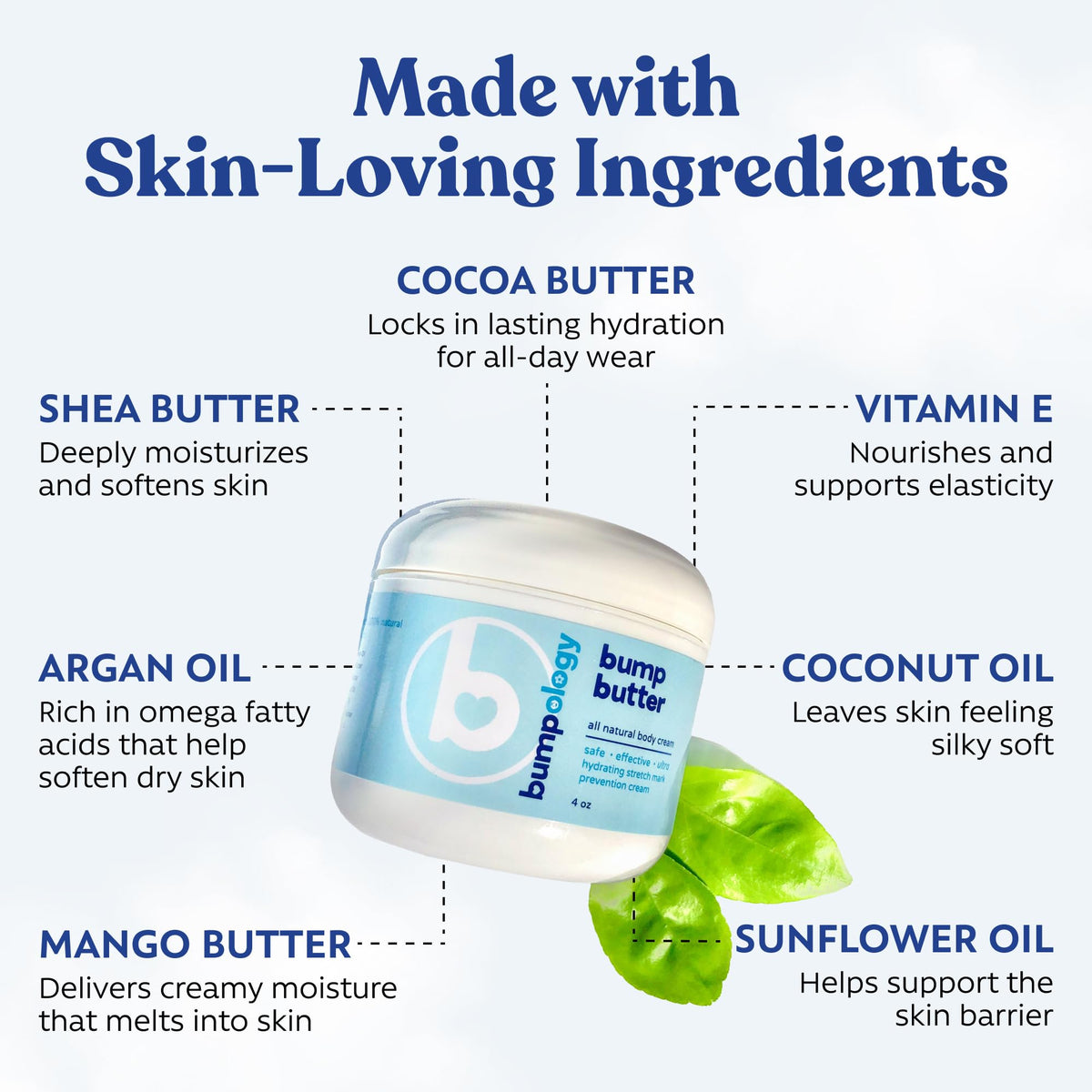 Bumpology Bump Butter 4 oz in a lifestyle setting