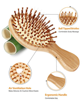 BUNDLEPRO Hair Brush Mini 2 Pack with packaging