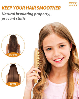 BUNDLEPRO Hair Brush Mini in use on wet hair