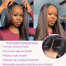 bunGiol Glueless Human Hair Wig displayed on mannequin