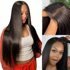 bunGiol Glueless Human Hair Wig front view 26In