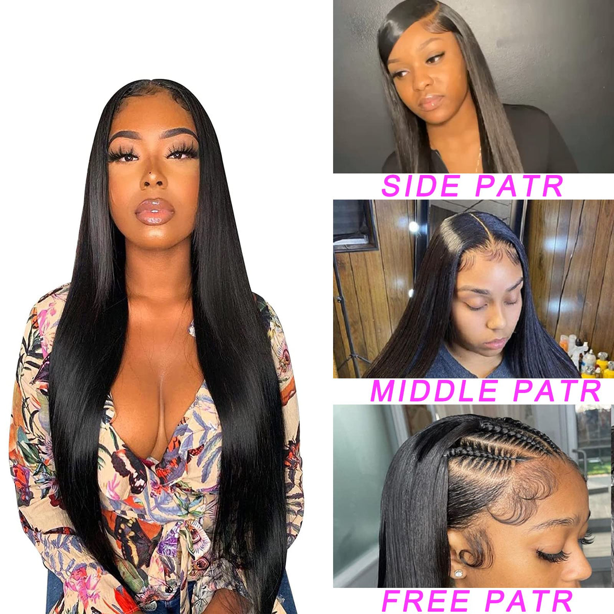 bunGiol Straight Lace Front Wig displayed in packaging