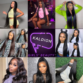bunGiol Straight Lace Front Wig in natural light