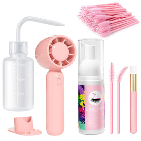 Buqikma Lash Cleaning Kit including shampoo and accessories